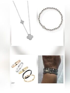 Park Lane Jewelry: Silver Necklace And 3 Bracelets